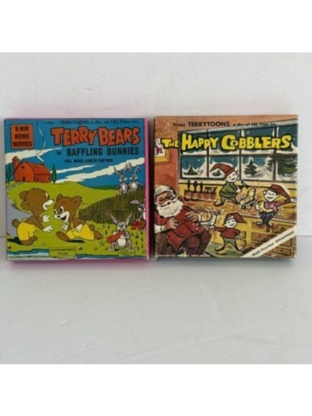Vintage Terrytoons 8mm Movie Reels - Set of 2 in Original Boxes